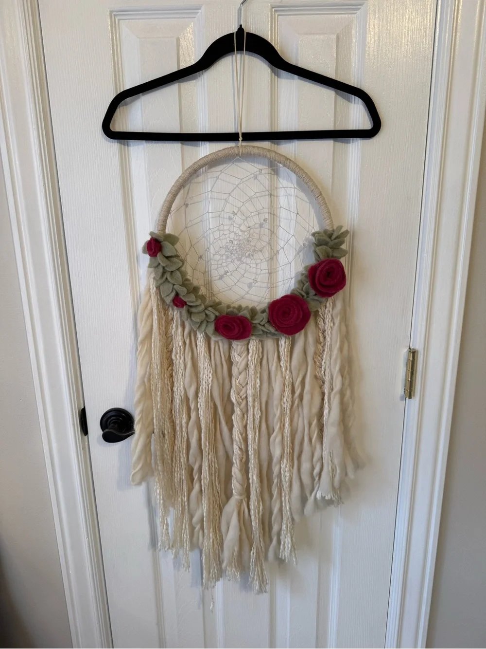 Handmade Yarn and Felt Dreamcatcher